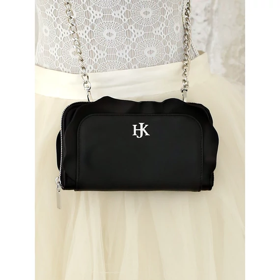 Jeanette wave fekete pénztárca/clutch 